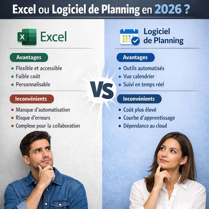 Comment choisir entre Excel et un logiciel de planning en 2026 ?