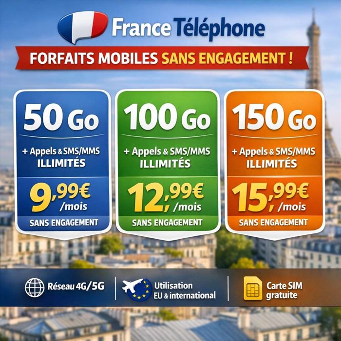 France Téléphone : forfaits mobiles sans engagement