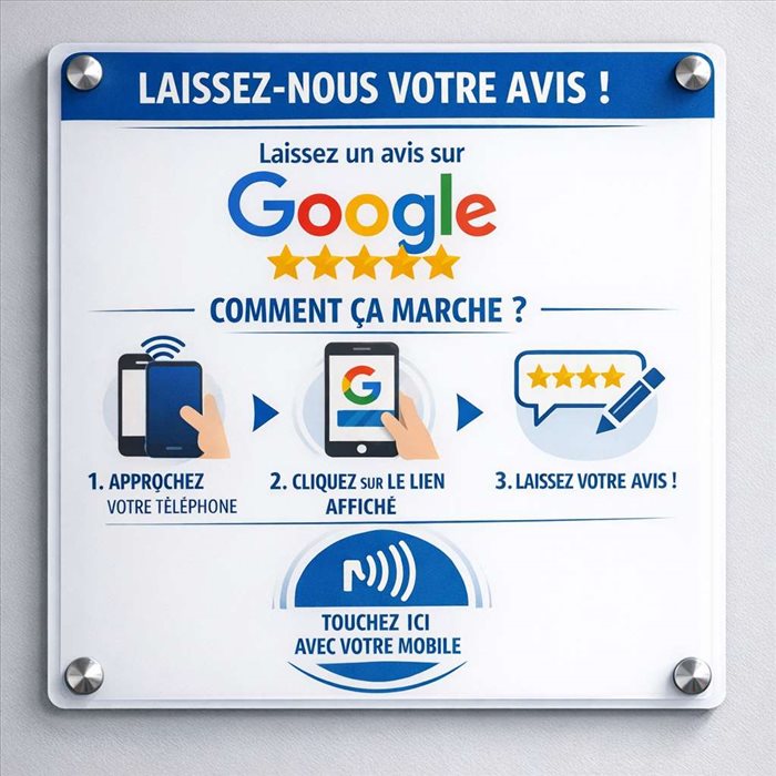 Plaque NFC pour avis Google : comment ça marche ?