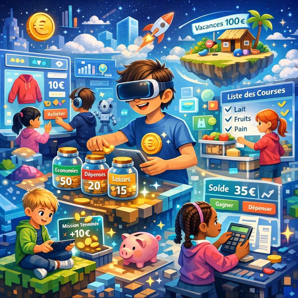 Univers virtuels : apprendre aux enfants à gérer un budget numérique