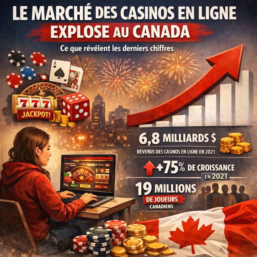 Le marché des casinos en ligne explose au Canada : ce que révèlent les derniers chiffres