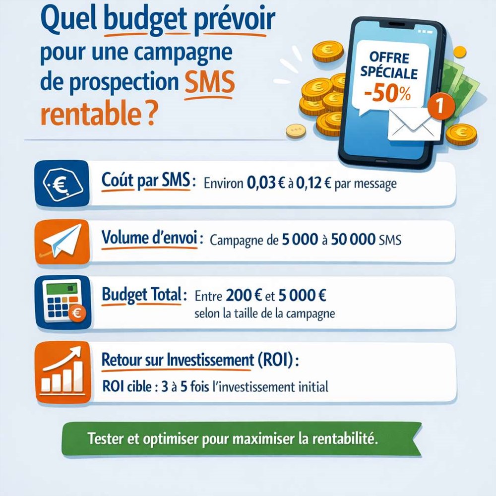 Quel budget prévoir pour une campagne de prospection SMS rentable ?
