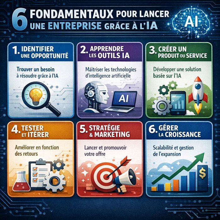 06 fondamentaux pour lancer une entreprise grâce à l'IA