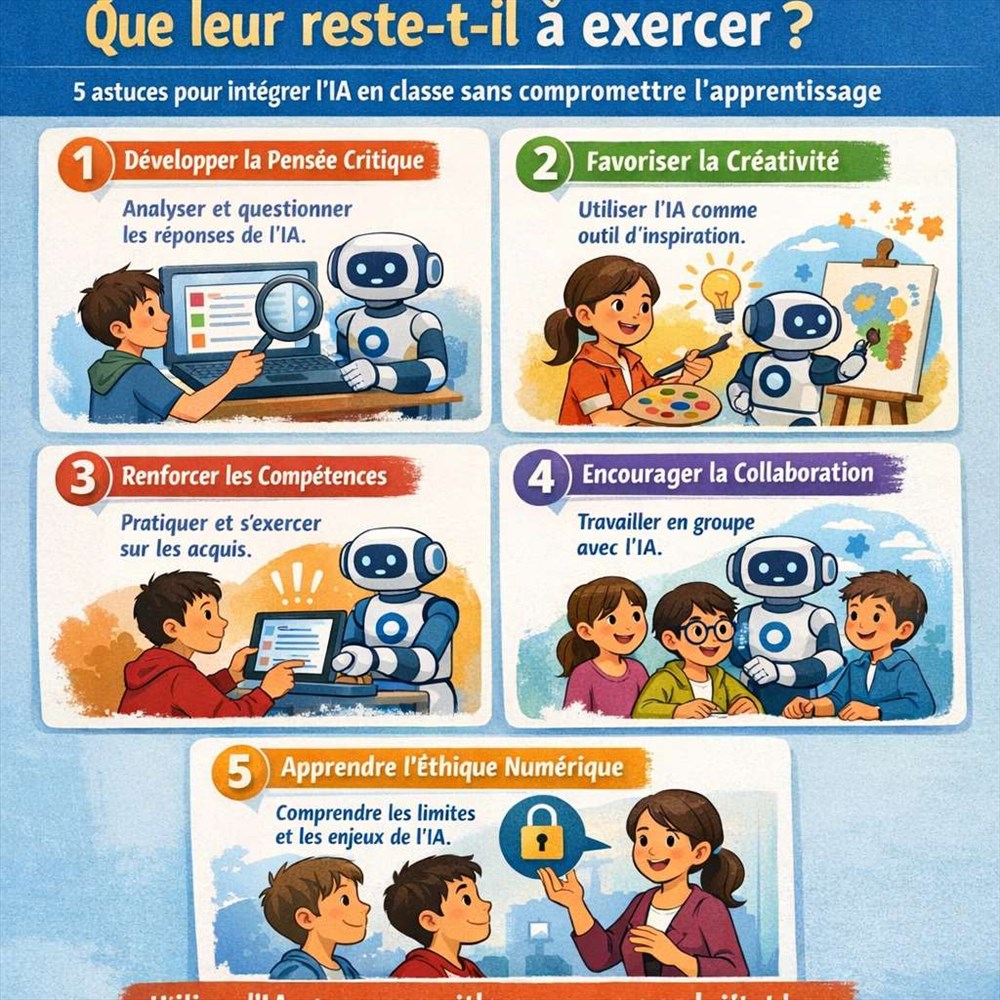 Si l’IA réfléchit à la place des élèves, que leur reste-t-il à exercer ? 5 astuces pour intégrer l’IA en classe sans compromettre l’apprentissage