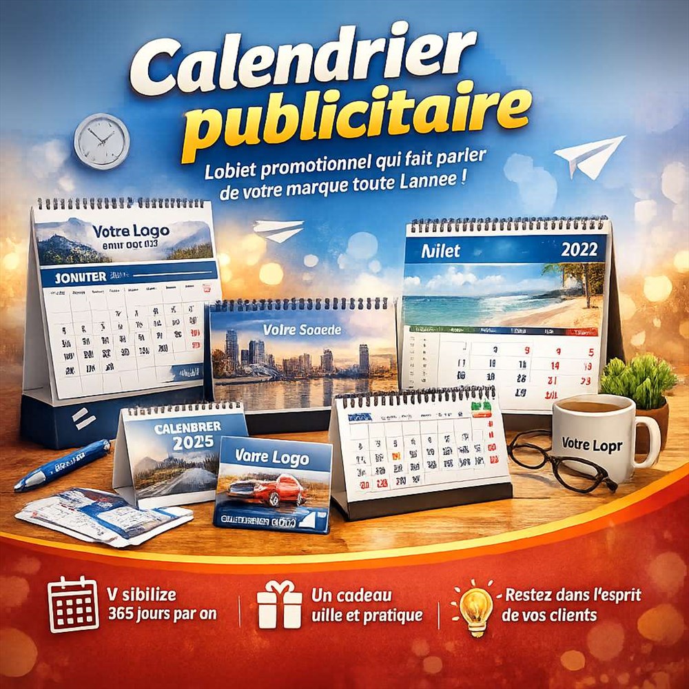 Calendrier publicitaire : l'objet promotionnel qui fait parler de votre marque toute l'année